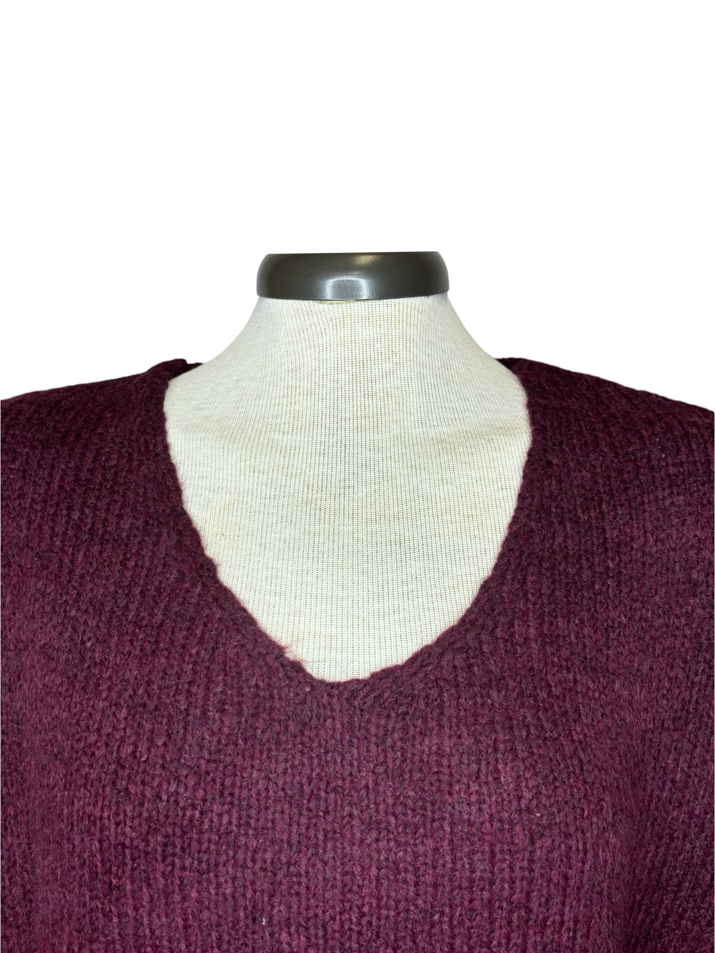 Fortune Oversized Hi Lo Soft Knit Sweater Merlot