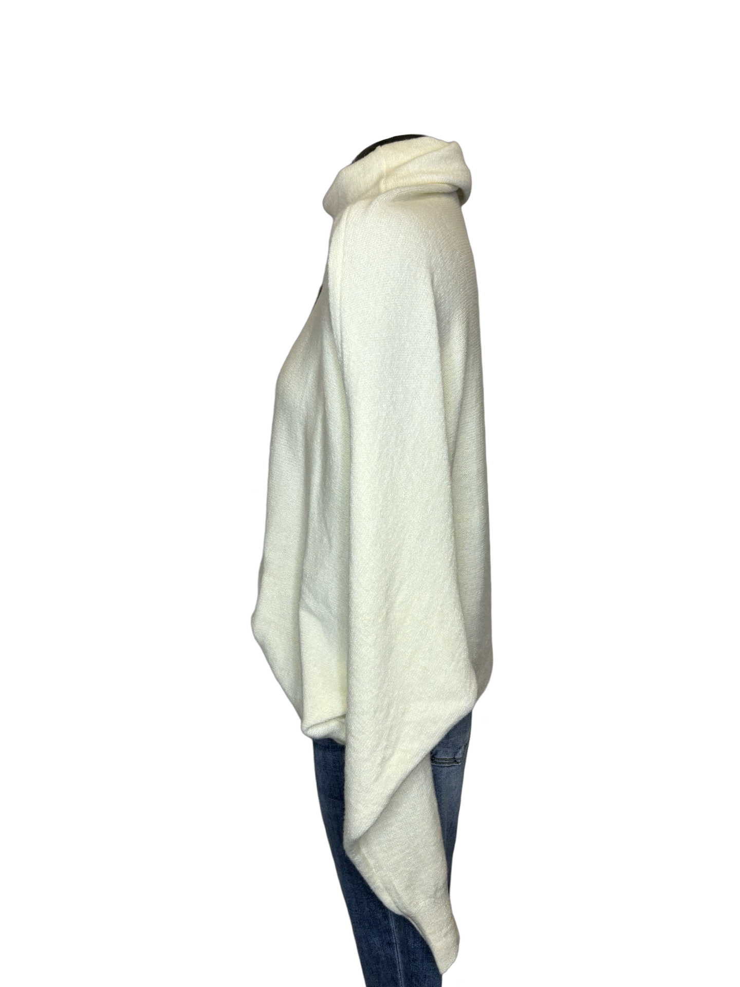 Lane Batwing Knit Sweater Winter White