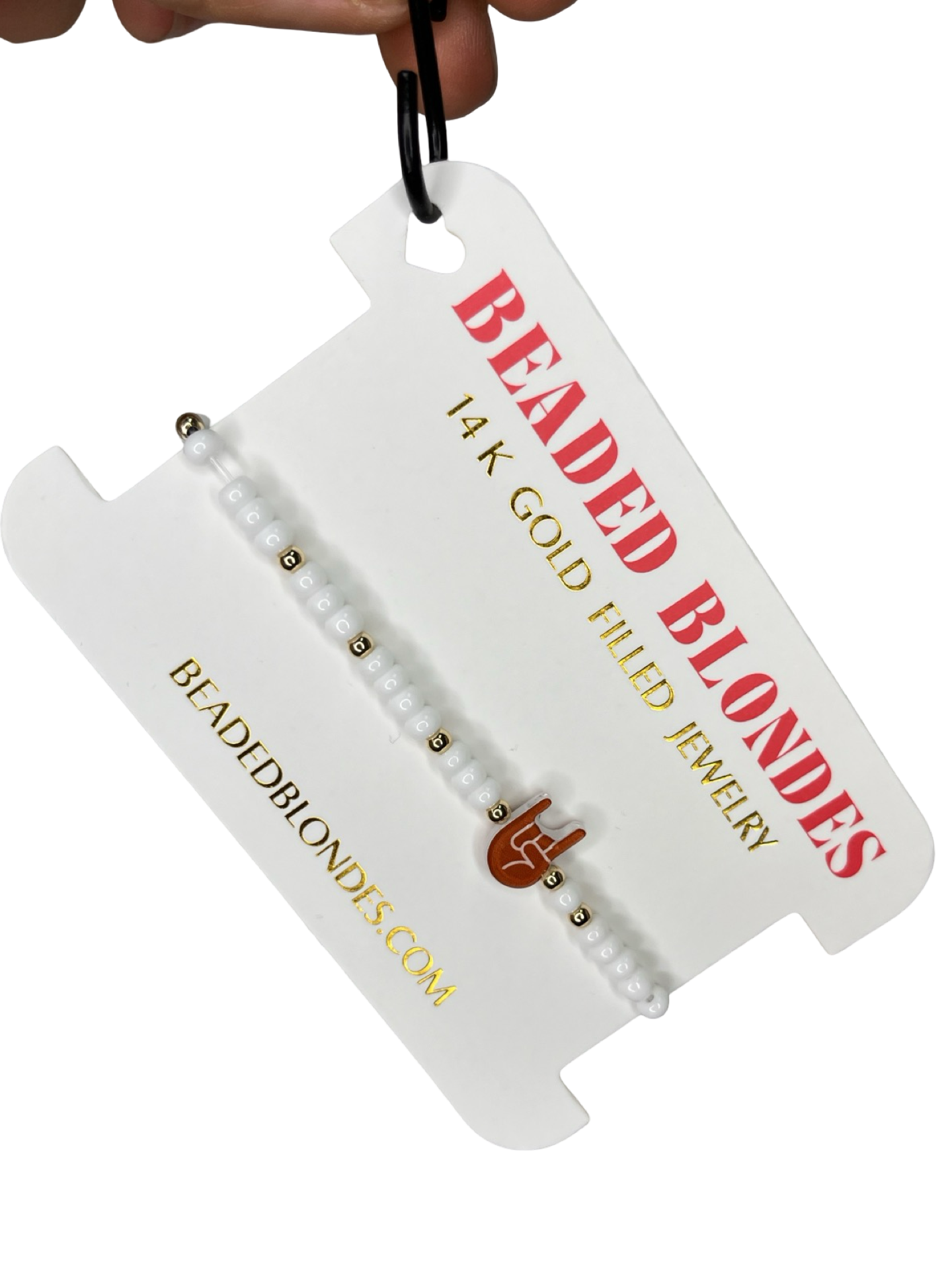 BB Gameday Hand Sign Bracelet Horns Up Sprinkle