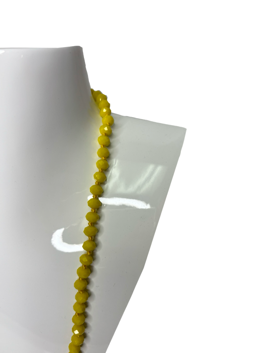 Yellow Crystal Long Necklace