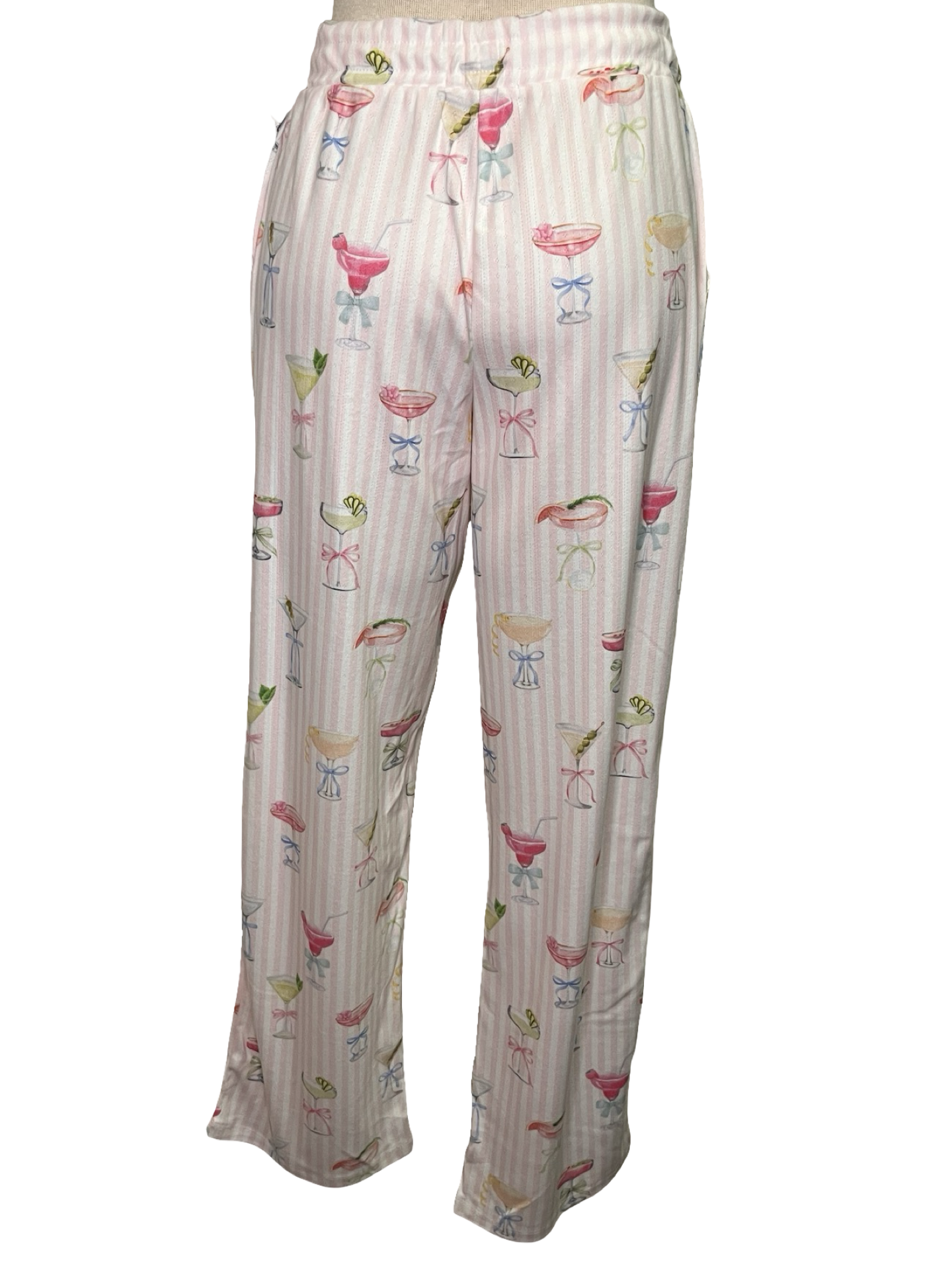Pretty Punch Cocktail Print Open Leg Pants