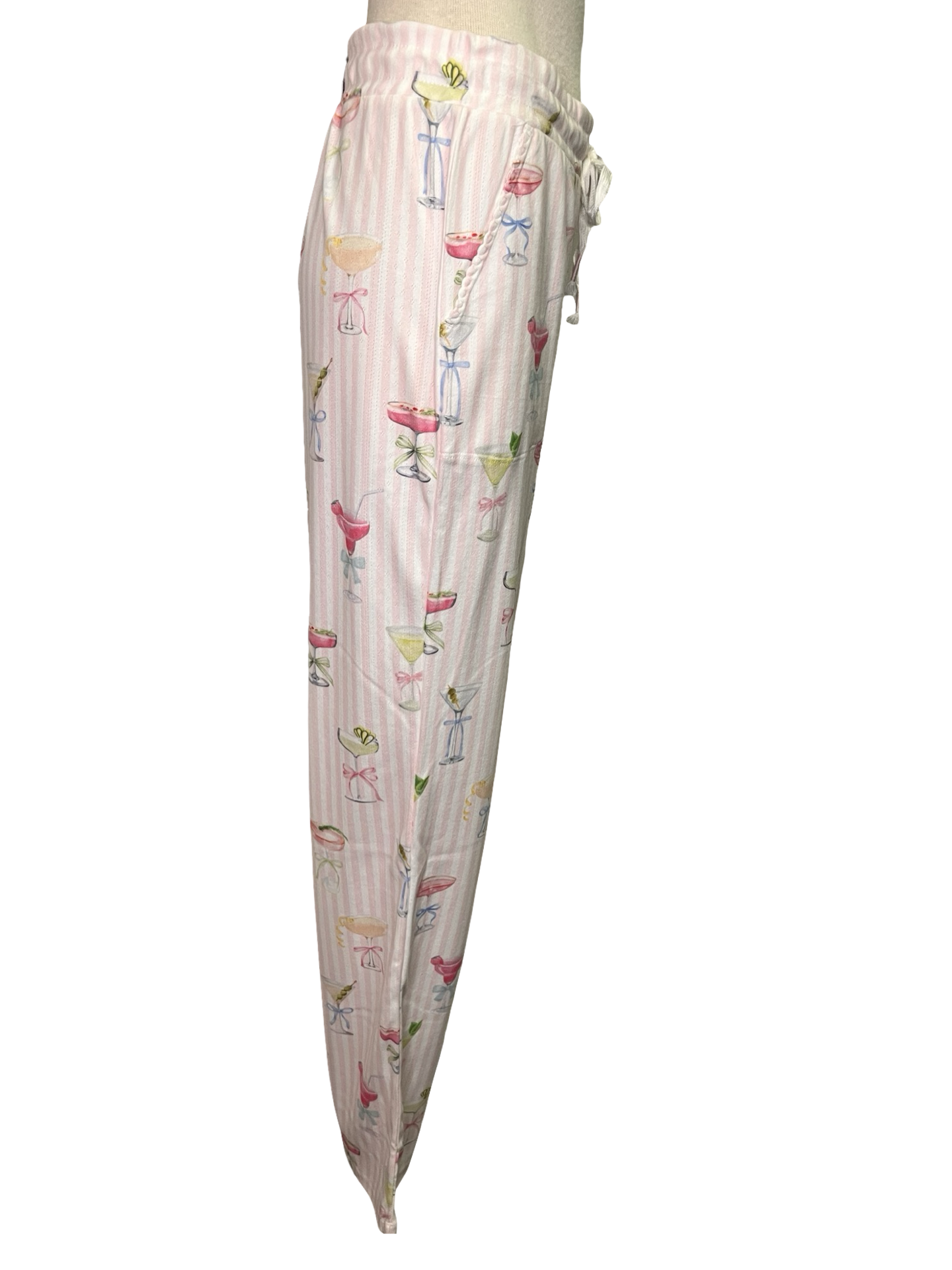 Pretty Punch Cocktail Print Open Leg Pants