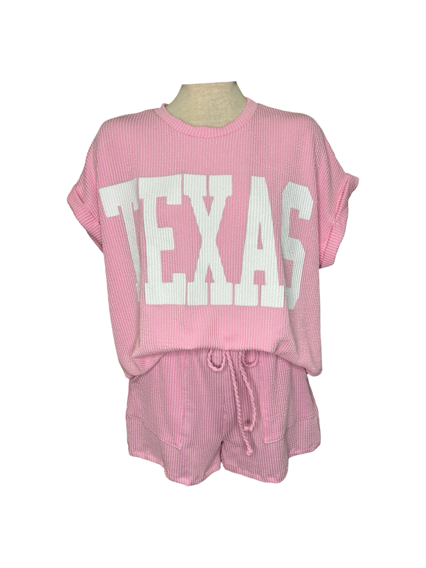 Knit Short Big Pockets Baby Pink