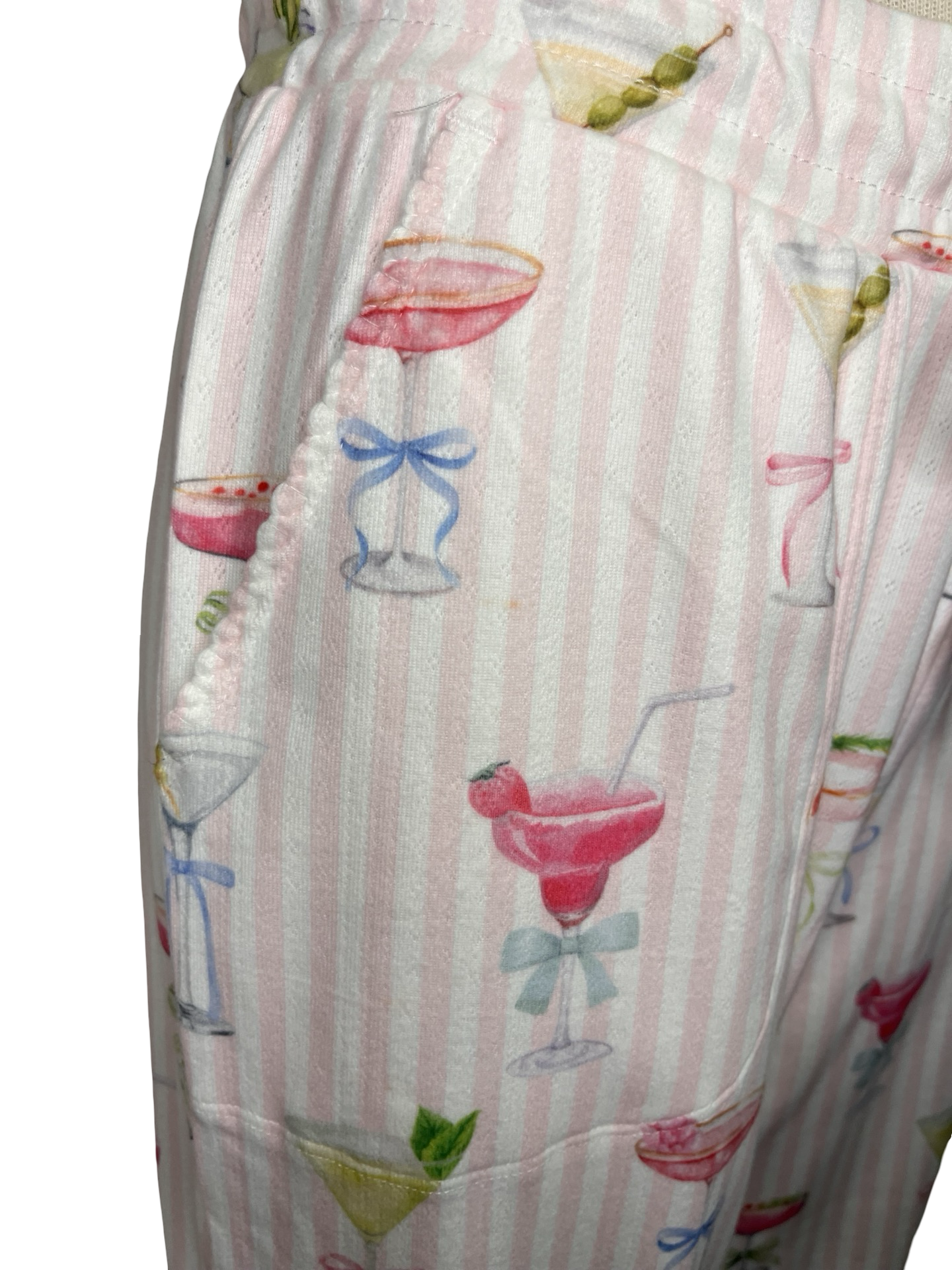 Pretty Punch Cocktail Print Open Leg Pants