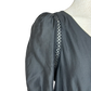 Black Trim Cinch Waist Dress