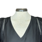 Black Trim Cinch Waist Dress