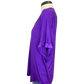 Madison V Neck Folded Cuff Sleeve Top Purple