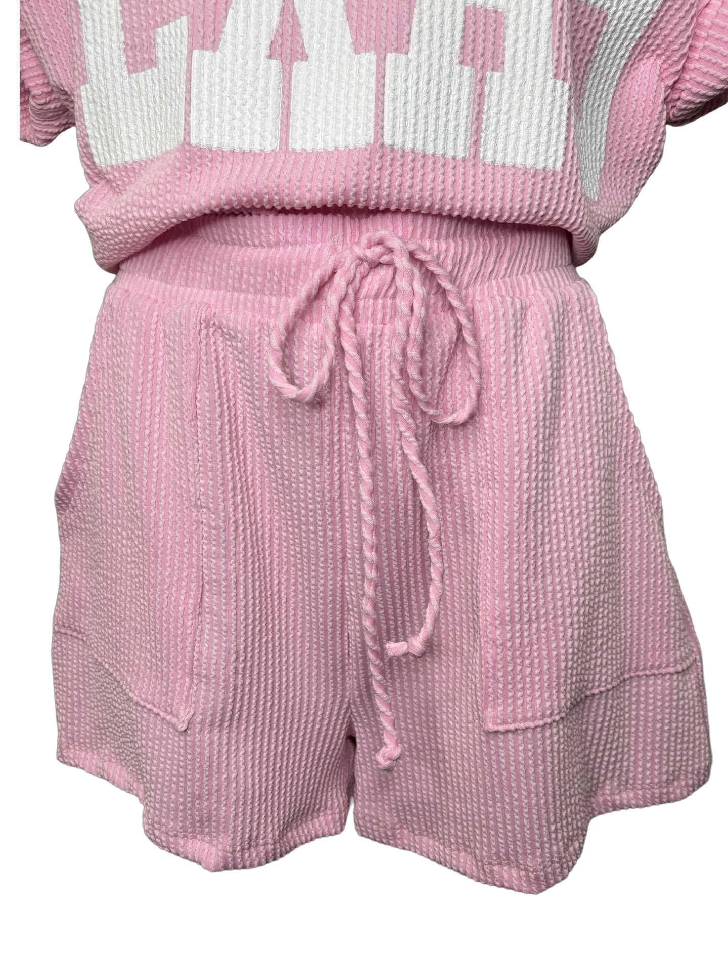 Knit Short Big Pockets Baby Pink