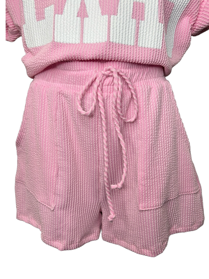 Knit Short Big Pockets Baby Pink