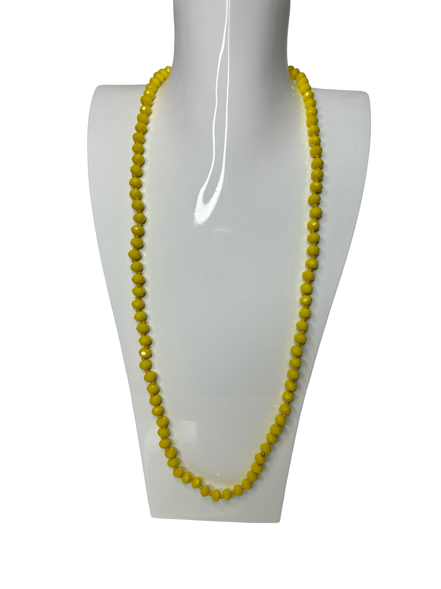 Yellow Crystal Long Necklace
