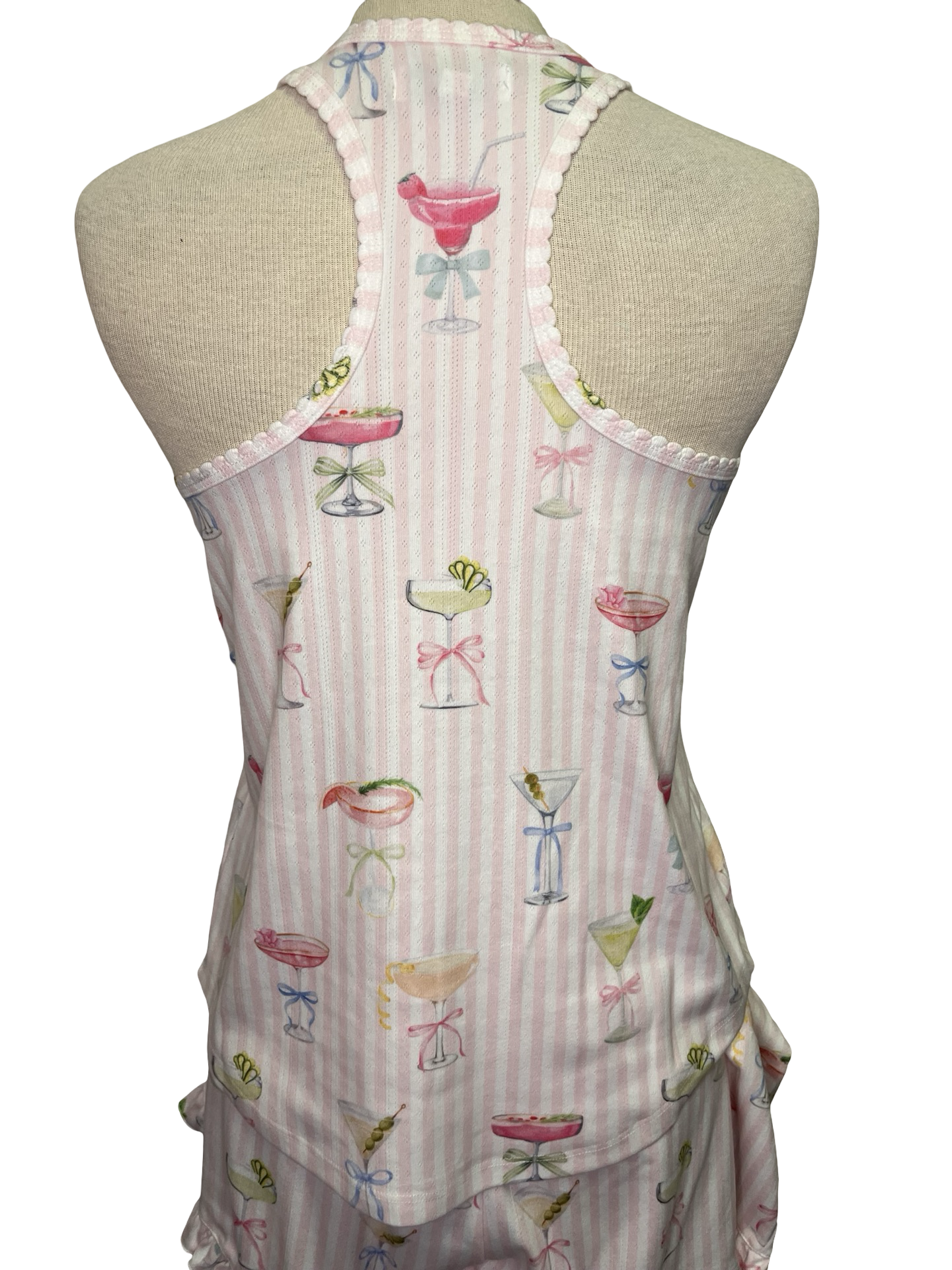 Pretty Punch Cocktail Print Racerback Tank Top