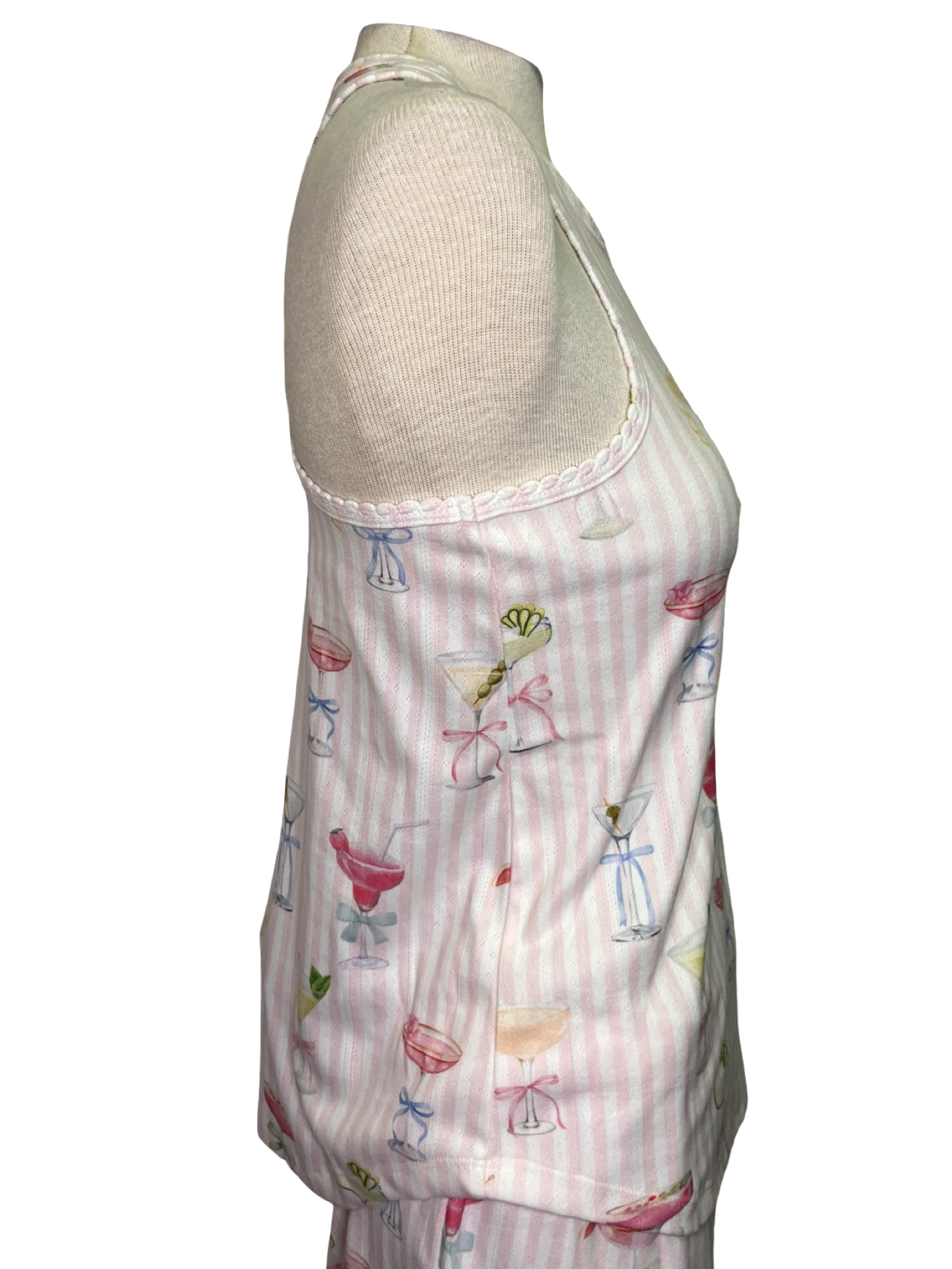 Pretty Punch Cocktail Print Racerback Tank Top