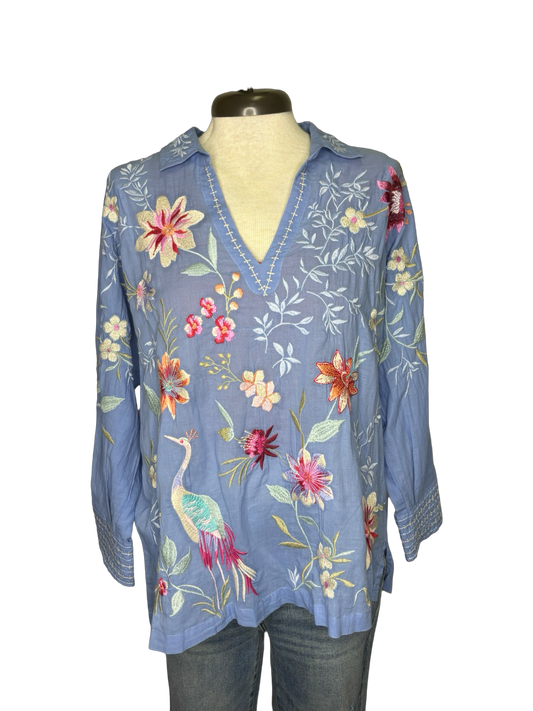 Darcey Pop Over Shirt Blue