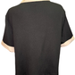 Collar V Neck Short Sleeve Top Black