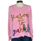 Holiday Sparkle Sweater One Size Pink