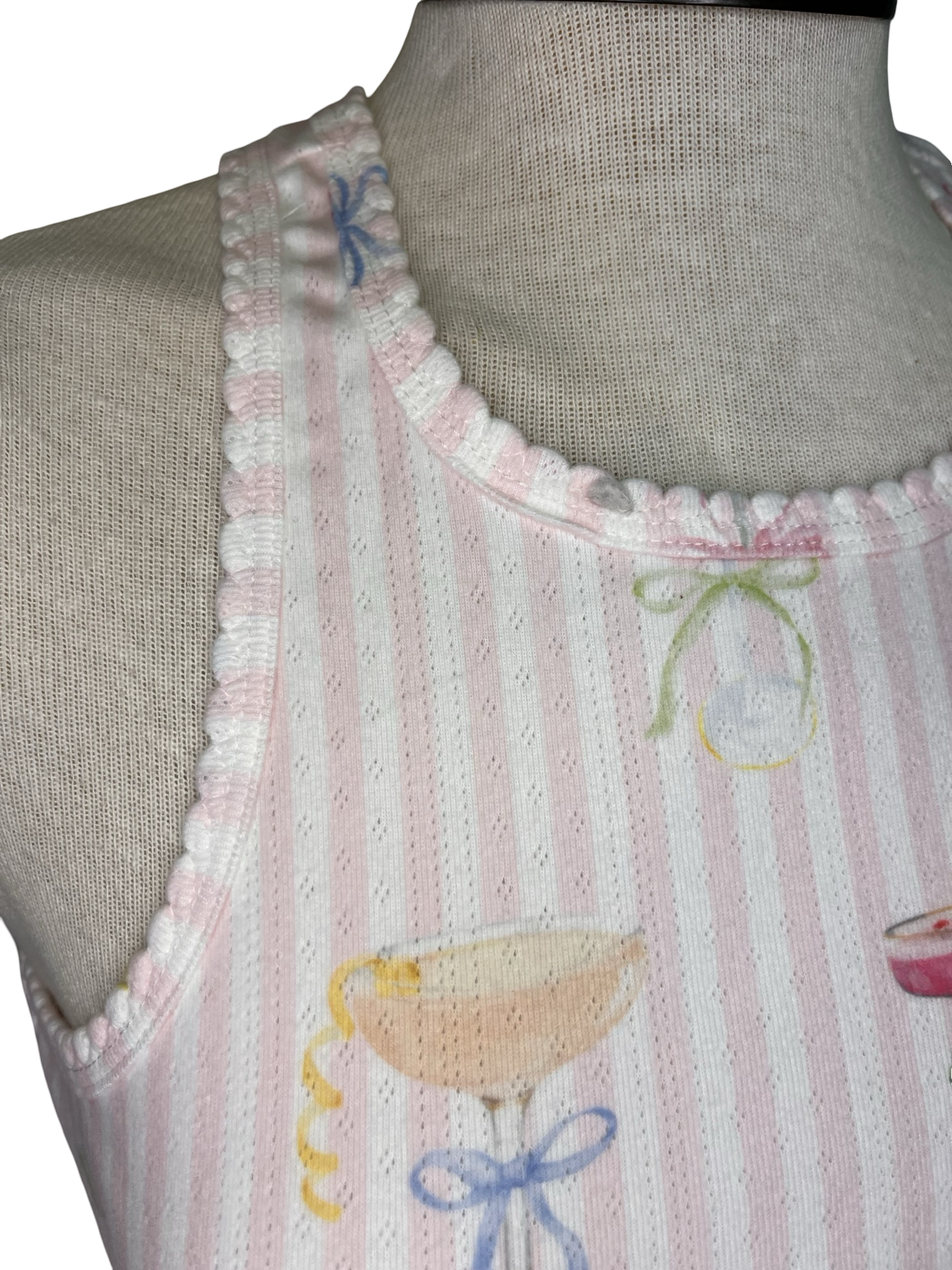 Pretty Punch Cocktail Print Racerback Tank Top