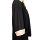 Collar V Neck Short Sleeve Top Black