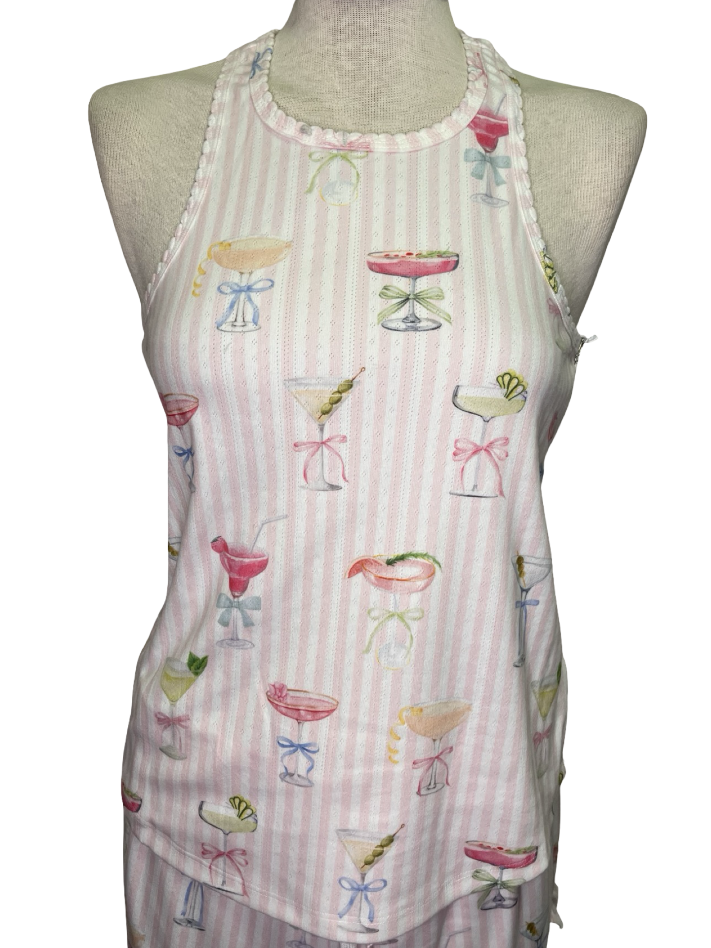 Pretty Punch Cocktail Print Racerback Tank Top