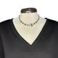 Textured V Neck Top Black