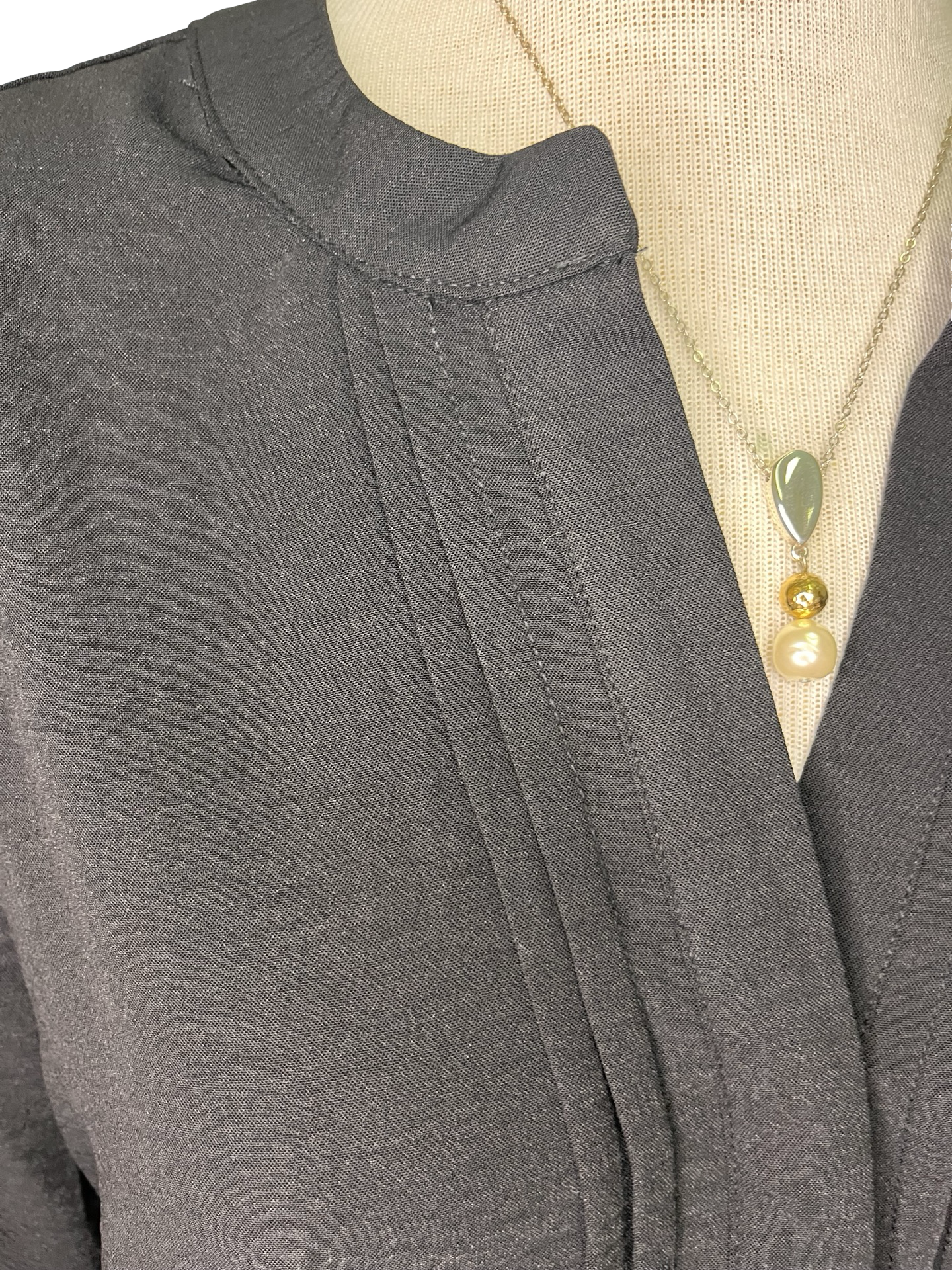 Bell Sleeve Pleated Detail Top Black