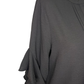 Bell Sleeve Pleated Detail Top Black