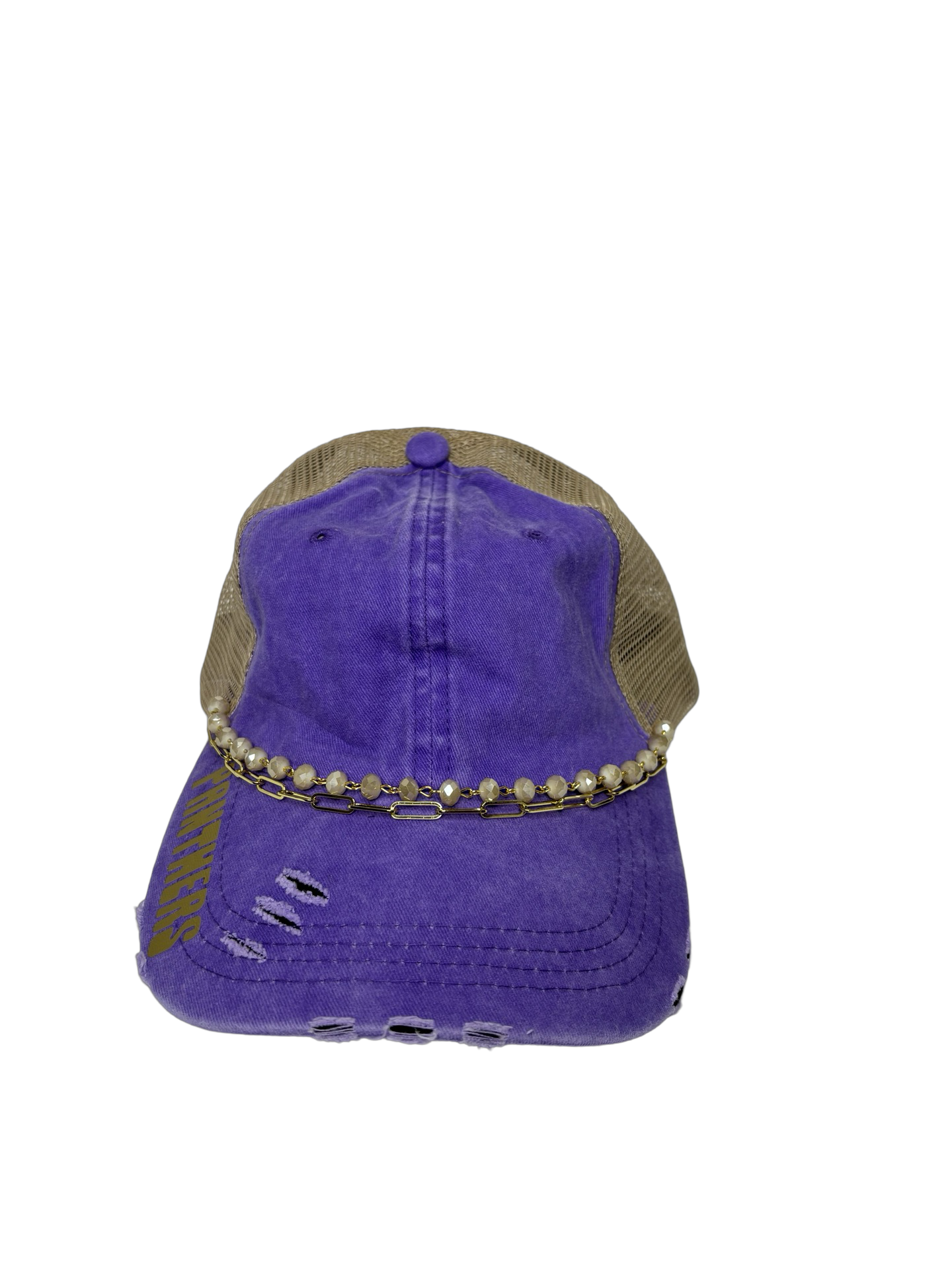 Panthers Side Bill Distressed Cap