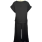 Textured Straight Leg Crop Pant Black
