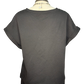 Textured V Neck Top Black