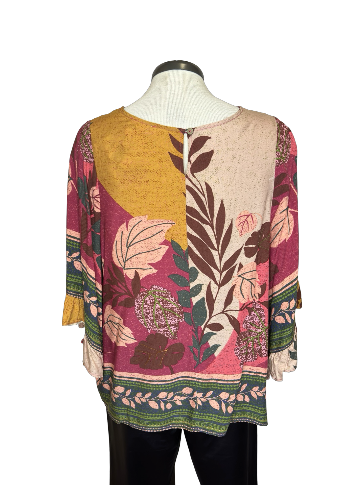 Floral Border Challis Top