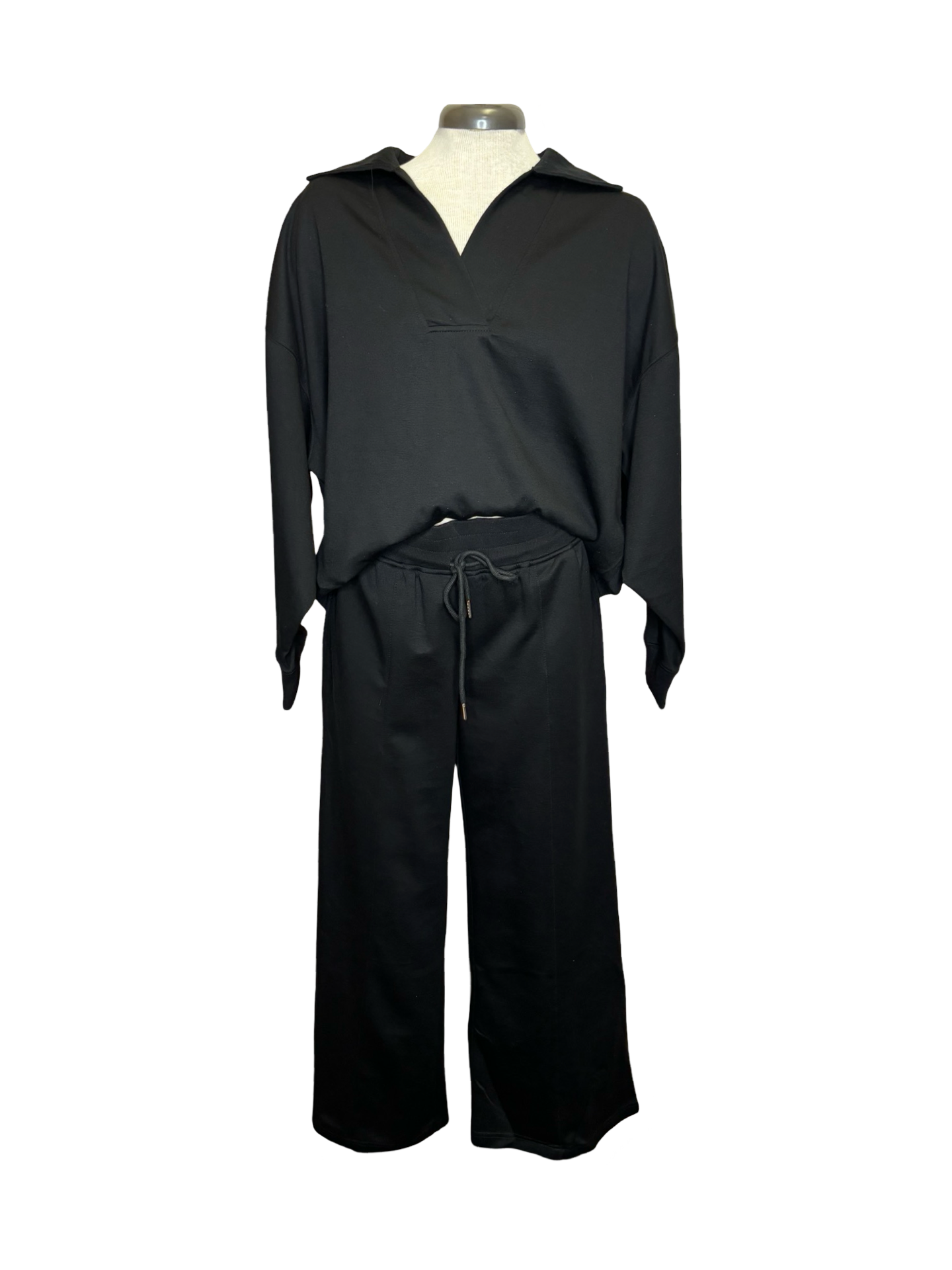 Soft Knit Drawstring Pant Black