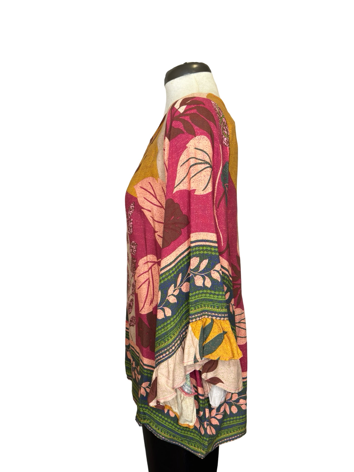 Floral Border Challis Top