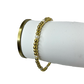 Gold Bead Stretch Bracelet Pearl Accents
