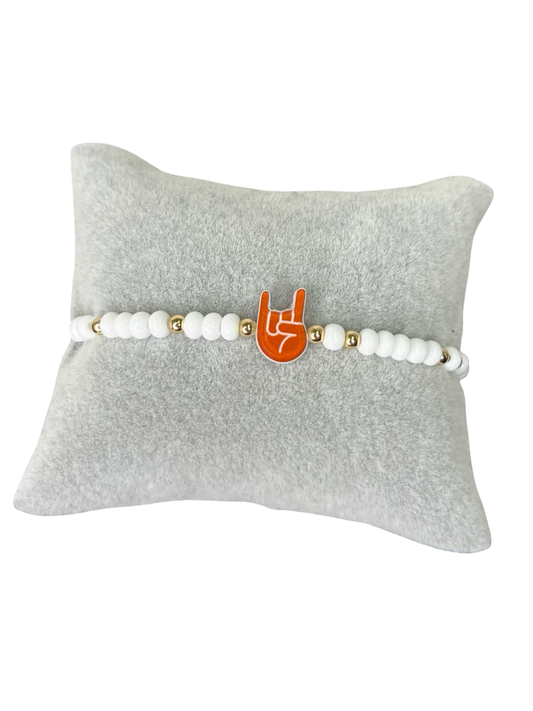 BB Gameday Hand Sign Bracelet Horns Up Sprinkle
