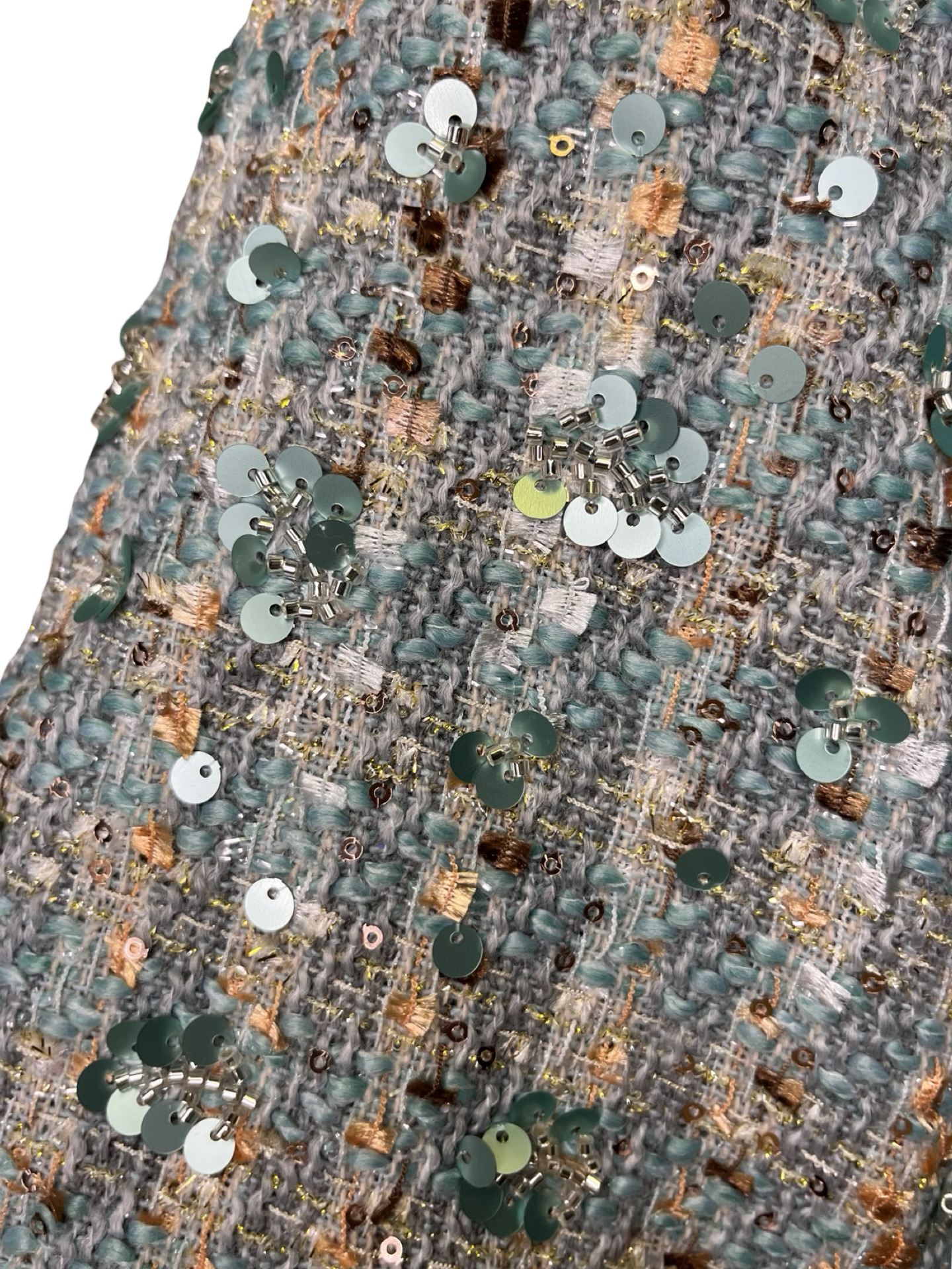 Sequins Bubble Sleeve Top Teal