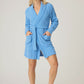 Chenille Cable Knit Robe Sea