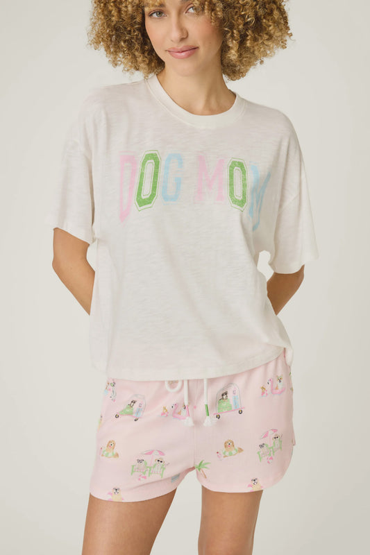 Pupcation Palms Dog Mom Graphic Tee