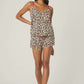 Holiday Dreams Leopard Print Shorts PJ Set