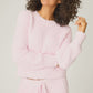 Bundle up Boucle Pink Long Sleeve Top