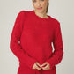 Bundle Up Boucle Red Long Sleeve Top