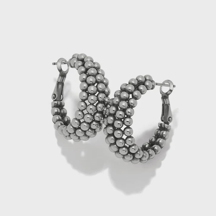 Pretty Tough Blossom Hoop Earrings