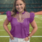 Mia Purple and Gold Embroidered Blouse
