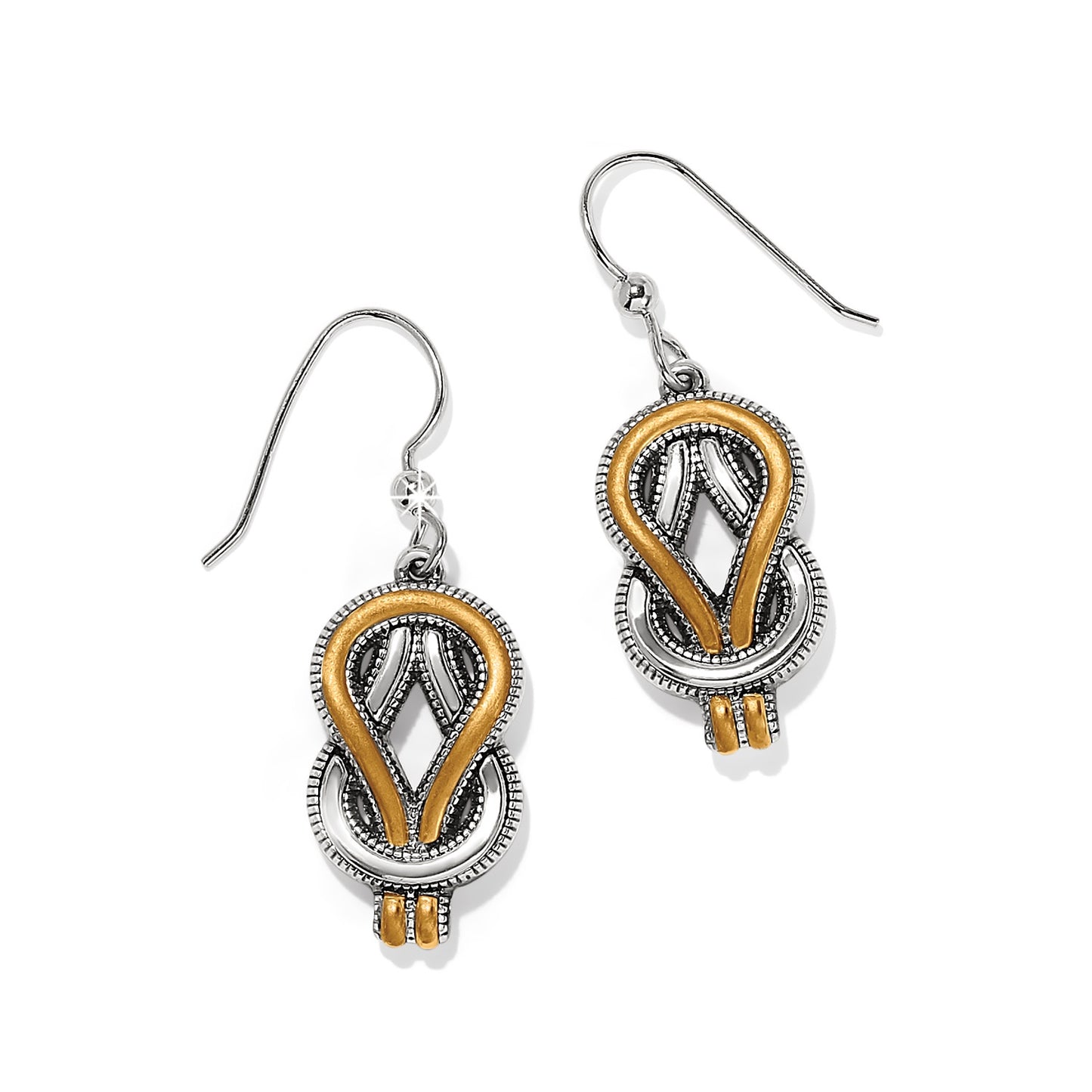 Interlok Harmony Two Tone French Wire Earrings