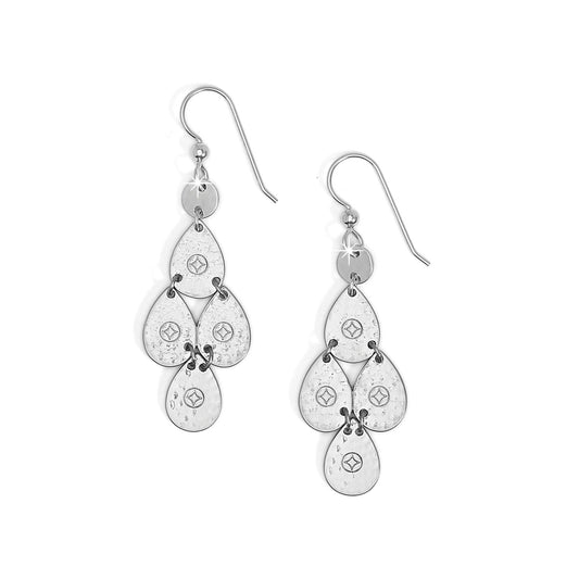 Palm Canyon Small Teardrop French Wire Earrings Silver