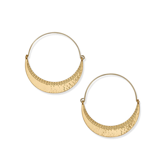 Palm Canyon Large Hoop Earrings Gold