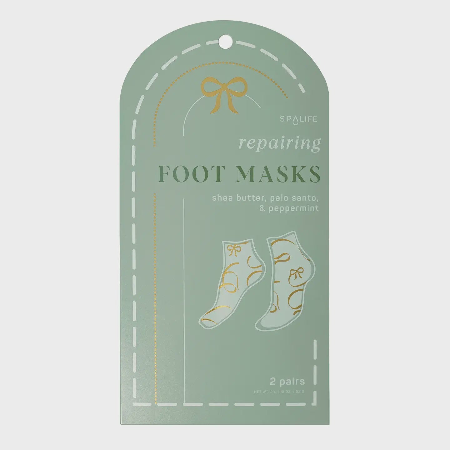Christmas Holiday Foot Mask with Palo Santo & Peppermint 2 ct