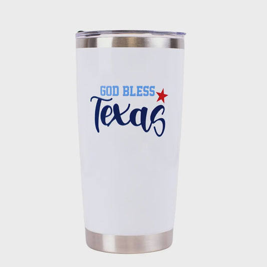 God Bless Texas Tumbler 20oz
