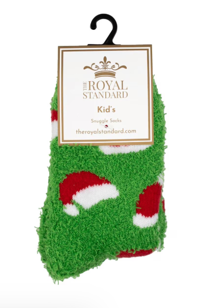 Kid's Santa Hat Snuggle Socks S/M (9-1)