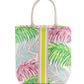 Veracruz Coast Tote in White/Pink/Lime