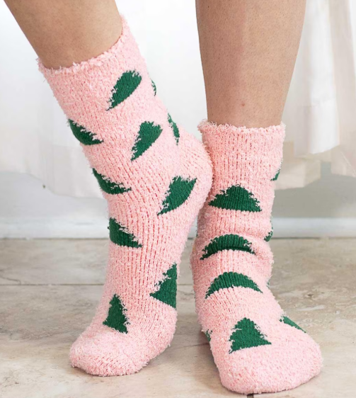 Women's Christmas Tree Snuggle Socks One Size
