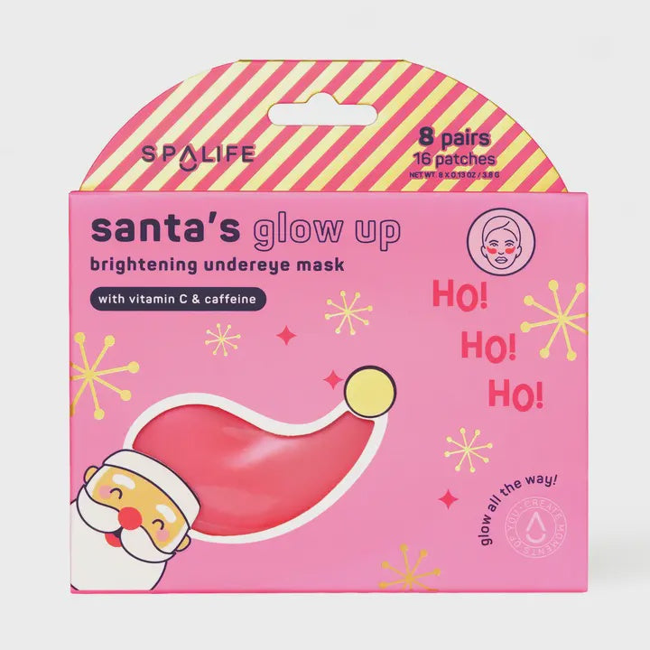 Christmas Holiday Santa's Glow Up Brightening Undereye Masks 8ct